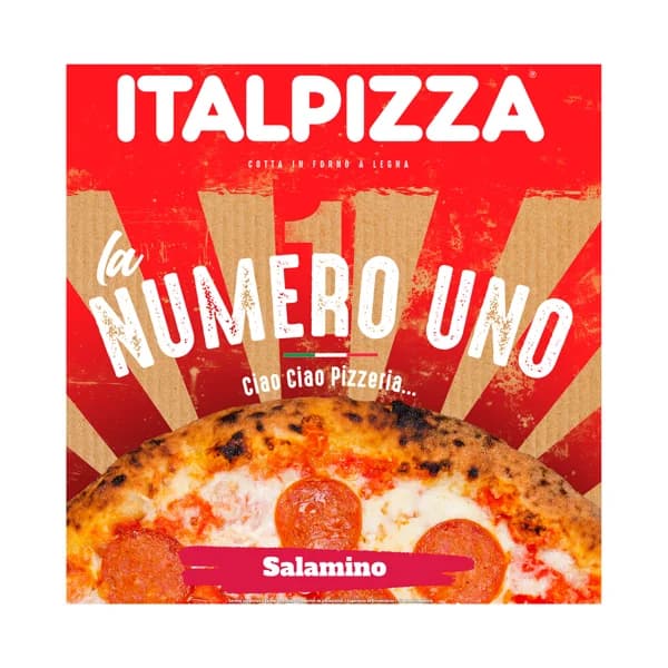 ITALPIZZA Pizza congelada, cocida en horno de piedra de salami y pepperoni 410 g. - 0.41 kg - Imagen del producto en Findit