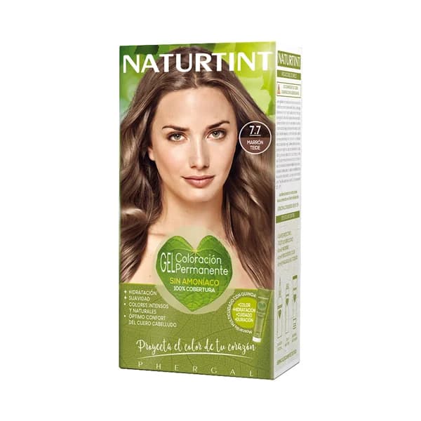 NATURTINT Coloración permanente en gel y sin amoníaco, tono 7.7 marrón teide NATURTIN. - 1 ud - Imagen del producto en Findit