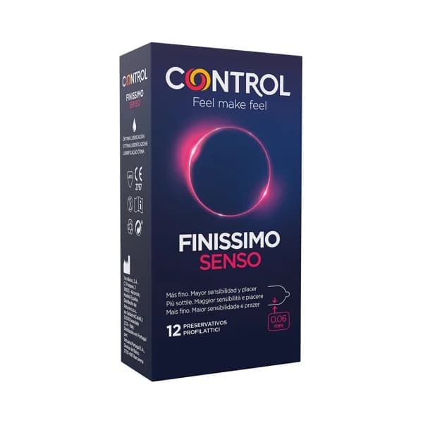 CONTROL Finissimo Senso Preservativo lubricado fino, con un ajuste perfecto 12 uds. - 1 ud - Imagen del producto en Findit