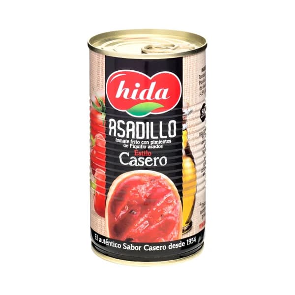 HIDA Asadillo de tomate frito con pimientos del piquillo asados lata de 340 g. - 0.34 kg - Imagen del producto en Findit