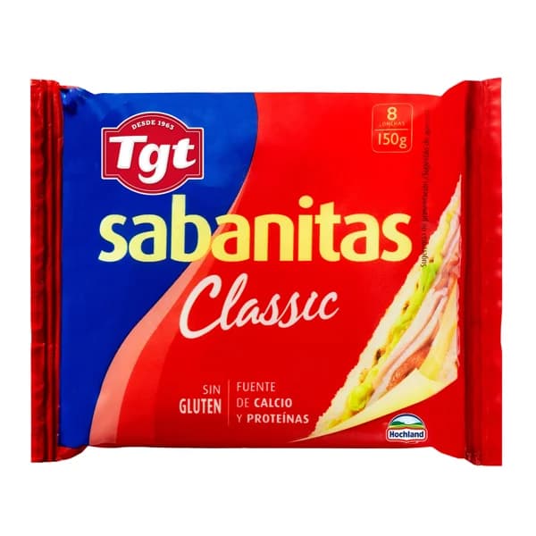 SABANITAS Queso en lonchas fundidas SABANITAS 8 uds. 150 g. - 0.15 kg - Imagen del producto en Findit