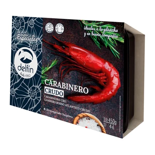 DELFÍN Carabinero (4 / 6) crudo del atlántico 450 g. - 0.45 kg - Imagen del producto en Findit
