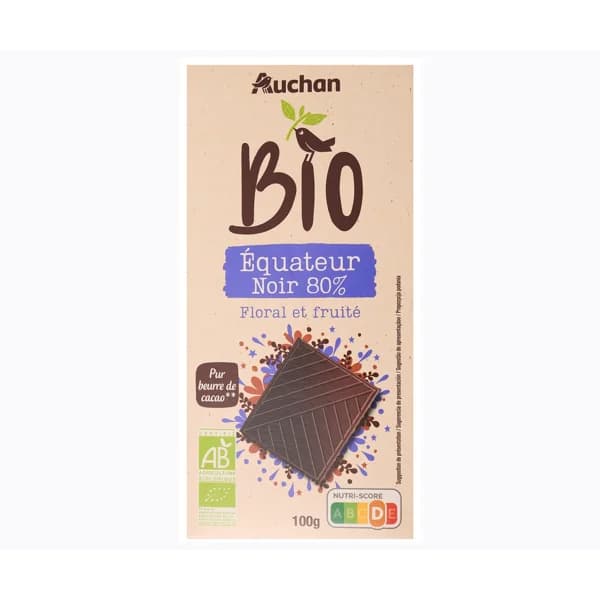 ALCAMPO ECOLÓGICO Chocolate negro (80% cacao) ecológico con sabor frutal y afrutado 100 g. - 0.1 kg - Imagen del producto en Findit