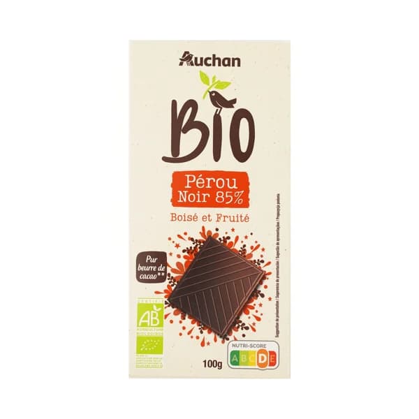 PRODUCTO ALCAMPO Bio Tableta chocolate negro (85% cacao de Perú) ecológico 100 g. - 0.1 kg - Imagen del producto en Findit