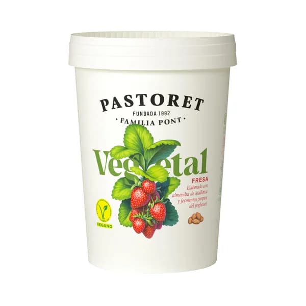 PASTORET Especialidad a base de almendra de Mallorca con fresa y fermentos del yoghourt Vegetal 500 g. - 0.5 kg - Imagen del producto en Findit