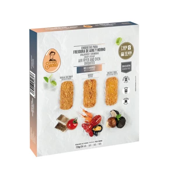 LA COCINA DE SENÉN Mix de croquetas (bacalao; marisco; boletus y trufa) 24 uds. - 1 ud - Imagen del producto en Findit