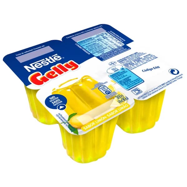 NESTLÉ Gelatina con sabor a limón, elaborada sin gluten NESTLÉ Gelly 4 x 90 g. - 0.36 kg - Imagen del producto en Findit
