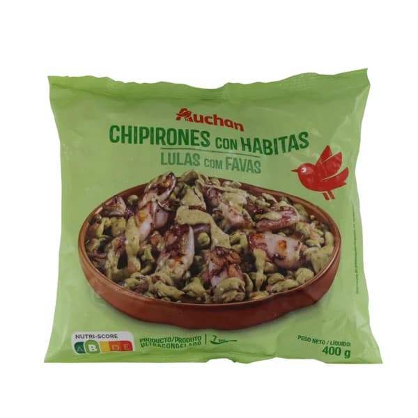 AUCHAN Habitas con chipirones - 0.4 kg - Imagen del producto en Findit