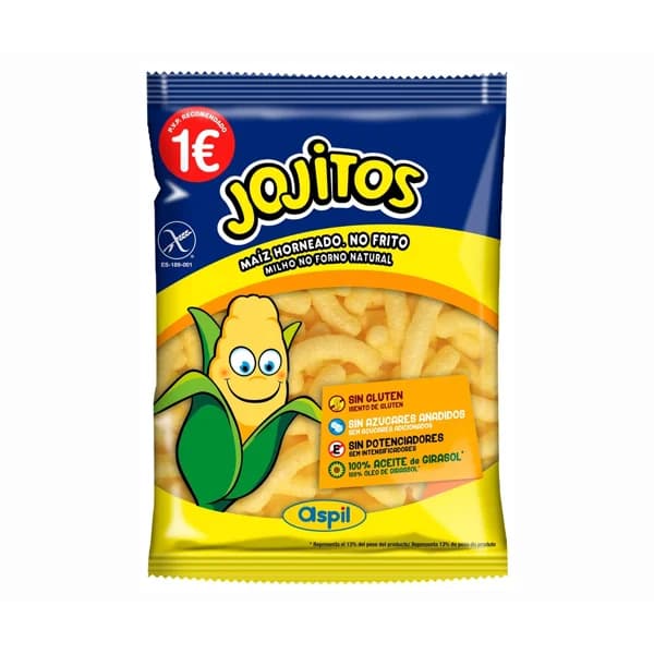 JOJITOS Snack infantil gusanitos aspil 85 gr - 0.09 kg - Imagen del producto en Findit