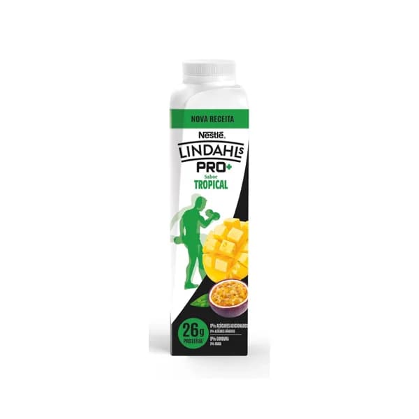 LINDAHLS Bebida láctea proteína tropical sin azúcar añadido 345 ml. - 0.35 l - Imagen del producto en Findit