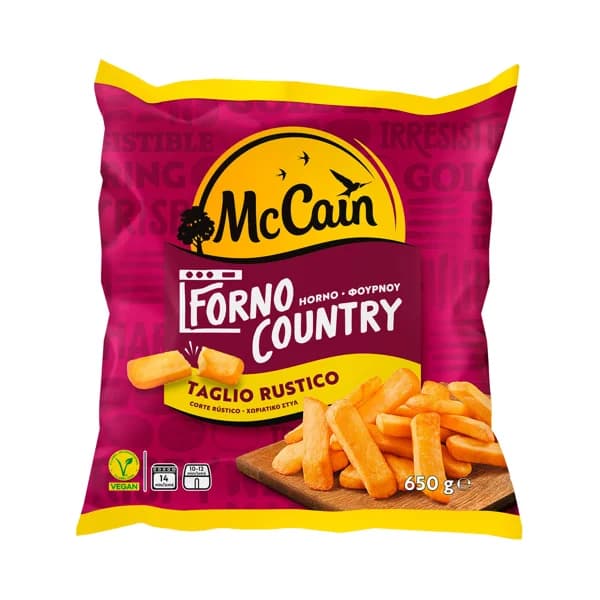 McCAIN Patatas con corte rústico, prefritas y ultracongeladas, para hacer al horno McCAIN Forno country 650 g. - 0.65 kg - Imagen del producto en Findit