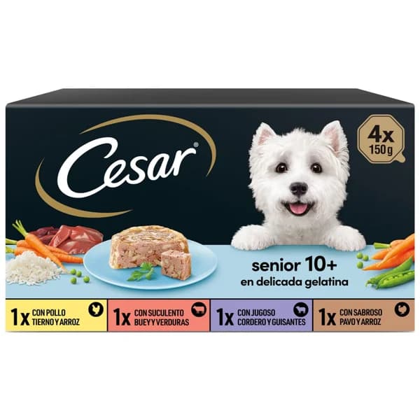 CESAR Comida para perro adulto a base de paté de cordero CÉSAR 4 unidades 150 g. - 0.6 kg - Imagen del producto en Findit