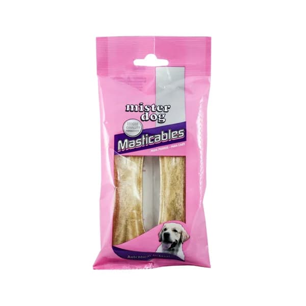 MISTER DOG Hueso masticable de vacuno de 11 centímetros para perros MISTER DOG 2 uds. de 45 g. - 1 ud - Imagen del producto en Findit