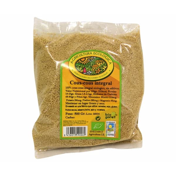 BIOGORET Cous-cous ecológico integral BIOGORET 500 g. - 0.5 kg - Imagen del producto en Findit