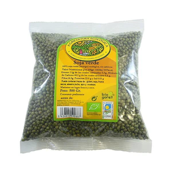 BIOGORET Soja verde procedente de agricultura ecológica BIOGORET 500 gr, - 0.5 kg - Imagen del producto en Findit