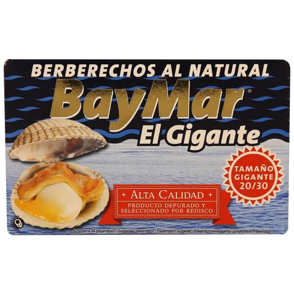 BAYMAR Berberechos al natural El Gigante 20/30 piezas 65 g. - 0.06 kg - Imagen del producto en Findit