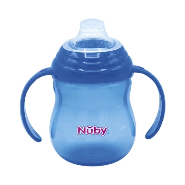 Taza antigoteo con asas de diseño, a partir de 4 meses, 240ml, color azul oscuro, NUBY. - 1 ud - Imagen del producto en Findit