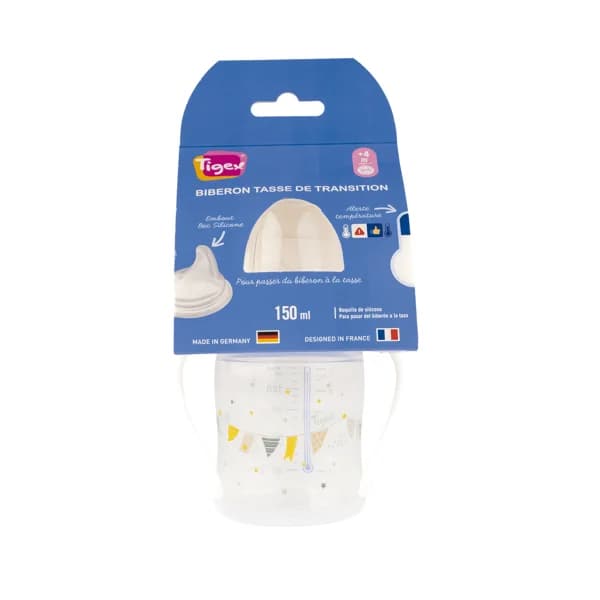 Taza de aprendizaje de 150ml, con asas, TIGEX. - 1 ud - Imagen del producto en Findit