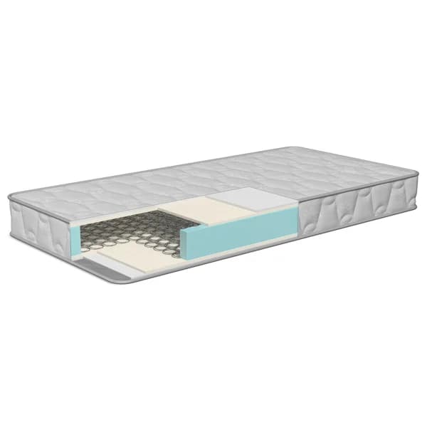 Colchón para cuna de 10x57x117cm, BABYLAND, muelles, refugio perimetral, 100% poliéster. - 1 ud - Imagen del producto en Findit