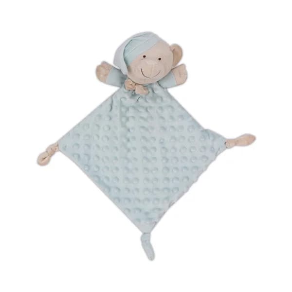 Set de manta burbuja + doudou, color azul claro, INTERBABY. - 1 ud - Imagen del producto en Findit