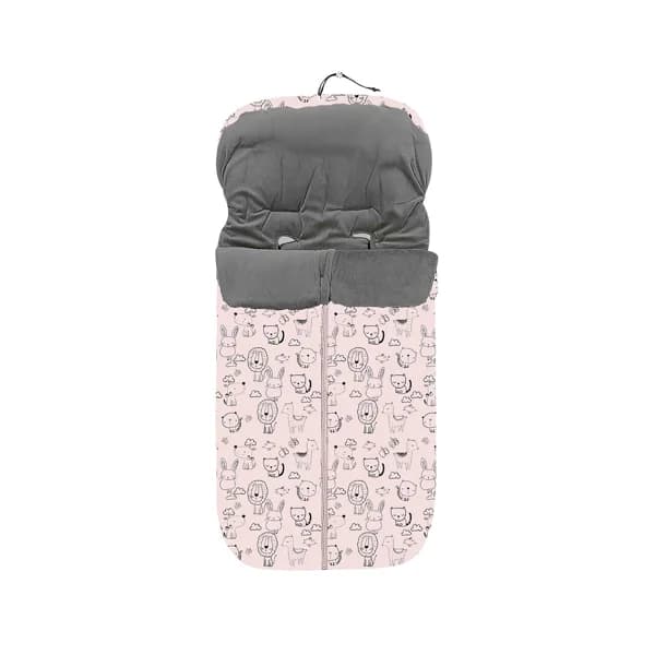 Saco para silla de paseo, modelo animalitos rosa, INTERBABY. - 1 ud - Imagen del producto en Findit