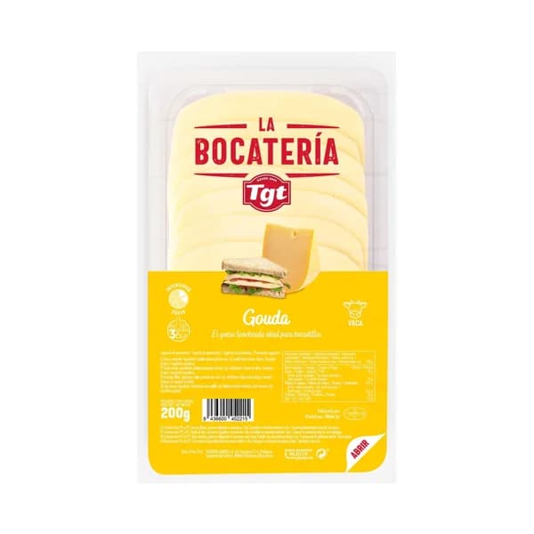 FLOR DE BURGOS Queso lonchas Gouda FLOR DE BURGOS LA BOCATERÍA 200 g. - 0.2 kg - Imagen del producto en Findit