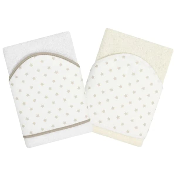 Capa de baño para bebés de 75x75cm,  blanco y gris, PISPAS. - 1 ud - Imagen del producto en Findit