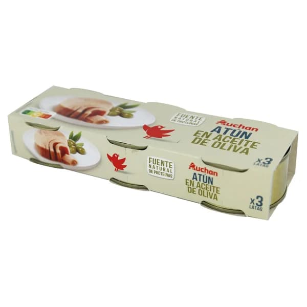 PRODUCTO ALCAMPO Atún en aceite de oliva pack 3 uds. x 52 g. - 0.16 kg - Imagen del producto en Findit