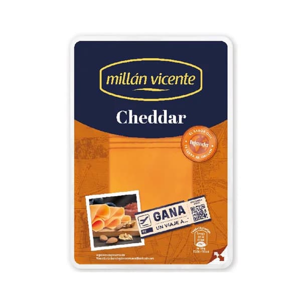 MILLÁN VICENTE Queso en lonchas Cheddar MILLÁN VICENTE 150 g. - 0.14 kg - Imagen del producto en Findit