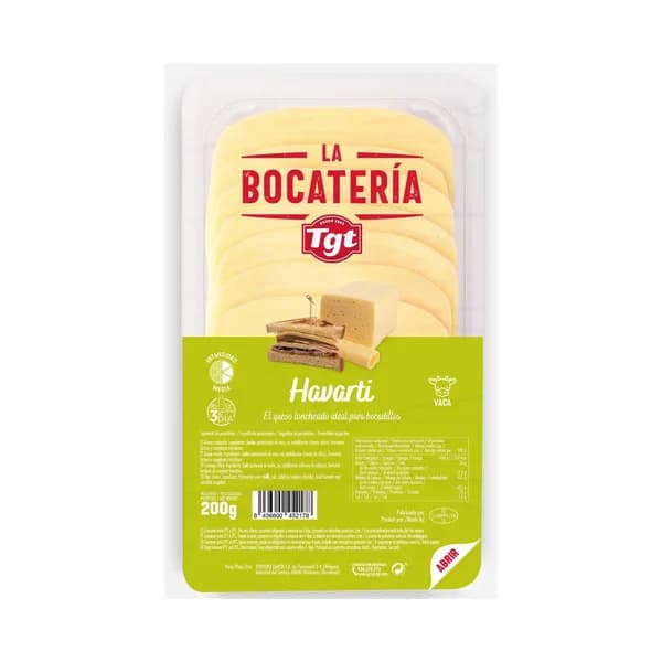 FLOR DE BURGOS Queso lonchas havarti FLOR DE BURGOS LA BOCATERÍA 200 g. - 0.2 kg - Imagen del producto en Findit