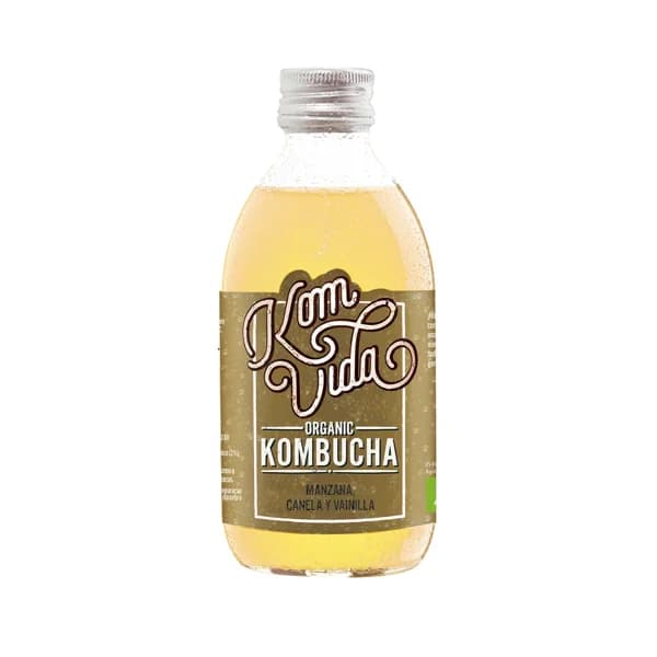 KOMVIDA Kombucha (bebida a partir de té) ecológica manzana, canela y vainilla KOMVIDA 750 ml - 0.75 l - Imagen del producto en Findit