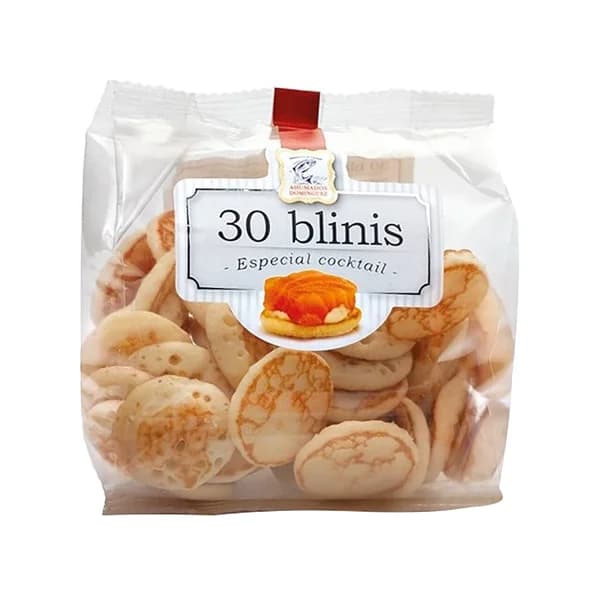 AHUMADOS DOMINGUEZ Blinis especial cocktail AHUMADOS DOMINGUEZ 135 g. - 0.14 kg - Imagen del producto en Findit