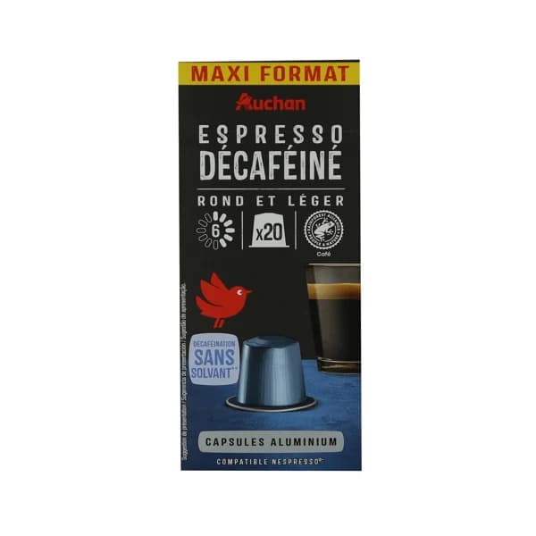 PRODUCTO ALCAMPO Café en cápsulas espresso descafeinado I6, 20 uds. - 0.1 kg - Imagen del producto en Findit