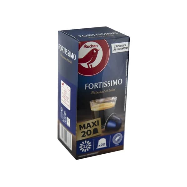 PRODUCTO ALCAMPO Café en cápsulas Fortissimo I12, 20 uds. - 0.1 kg - Imagen del producto en Findit