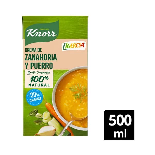 KNORR Ligeresa Crema de zanahorias y puerros 500 ml. - 0.5 l - Imagen del producto en Findit
