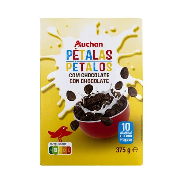 PRODUCTO ALCAMPO Cereales de trigo integral, trigo y máiz, con chocolate 375 g. - 0.37 kg - Imagen del producto en Findit