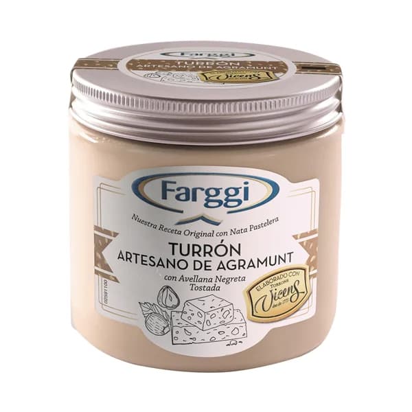 FARGGI Tarrina de helado de turrón artesado de Agramunt con avellana negreta tostada 450 ml. - 0.39 kg - Imagen del producto en Findit