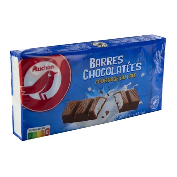 PRODUCTO ALCAMPO Barritas de chocolate con leche 16 uds. 12 ,5 g - 0.2 kg - Imagen del producto en Findit