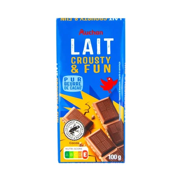 PRODUCTO ALCAMPO Crousty & Fun Chocolate con cereales crujientes tableta 100 g. - 0.1 kg - Imagen del producto en Findit