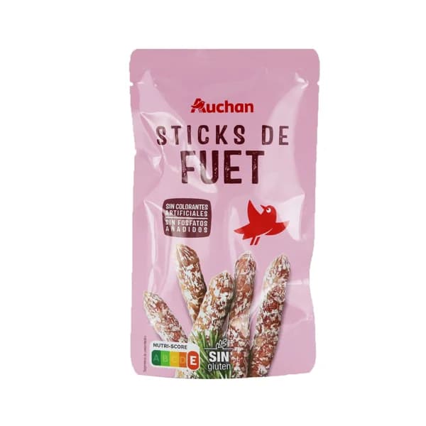 AUCHAN Mini fuets elaborados sin colorantes artificiales 50 g. Producto Alcampo - 0.05 kg - Imagen del producto en Findit