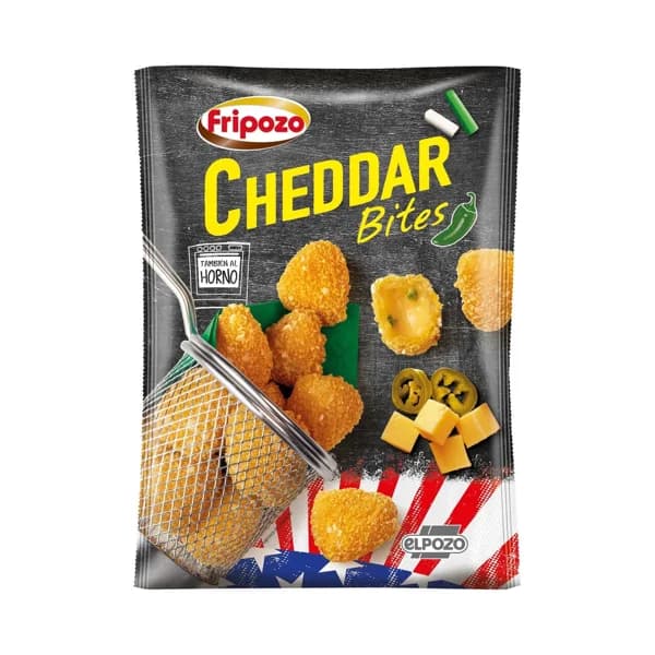FRIPOZO Bolitas de queso cheedar ligeramente picante, empanadas con una mezcla de panes de maíz, trigo y arroz 250 g. - 0.25 kg - Imagen del producto en Findit