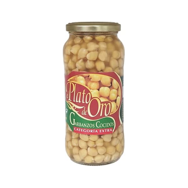 EL PLATO DE ORO Categoría extra Garbanzos cocidos en frasco de 400 g. - 0.4 kg - Imagen del producto en Findit