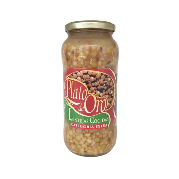EL PLATO DE ORO Categoría extra Lentejas cocidas 400 g - 0.4 kg - Imagen del producto en Findit