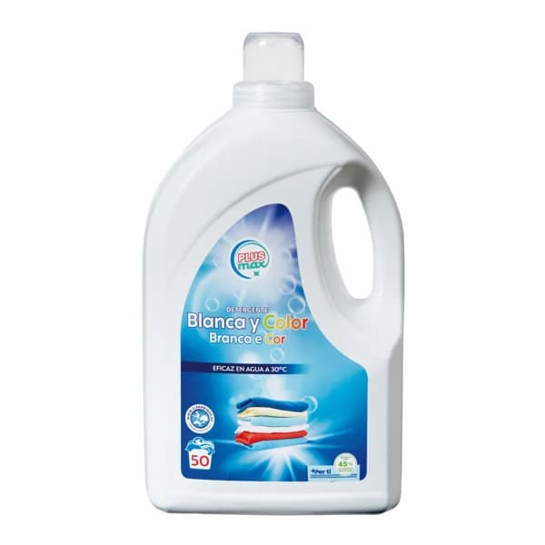 Detergente líquido blanco y color 50 Dosis - 1 ud - Imagen del producto en Findit
