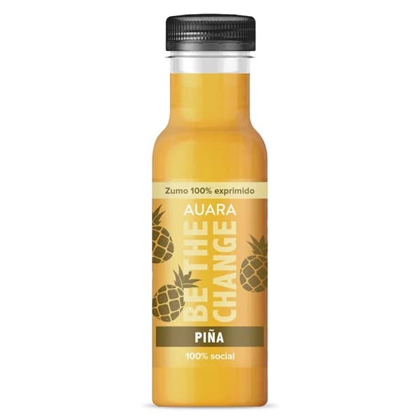 Zumo de piña 100% exprimido Auara botella 33 cl - 0.33 l - Imagen del producto en Findit