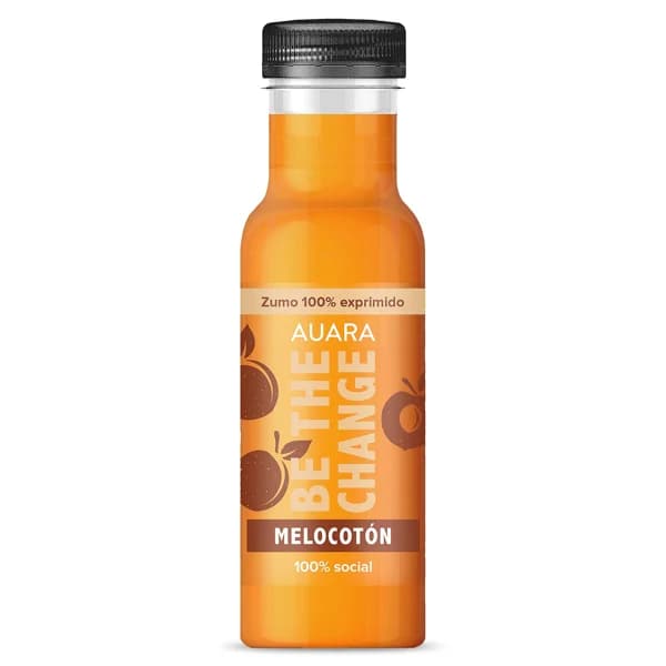 Zumo de melocotón 100% exprimido Auara botella 33 cl - 0.33 l - Imagen del producto en Findit