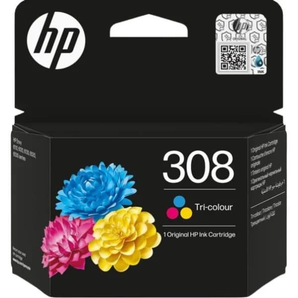 Cartucho de tinta original tricolor, 7FP20UE 308 HP, 1 u - 1 ud - Imagen del producto en Findit