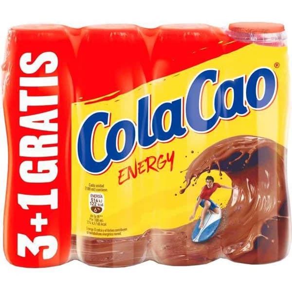 Batido de cacao COLA CAO ENERGY, pack 3+1x188 ml - 0.19 l - Imagen del producto en Findit