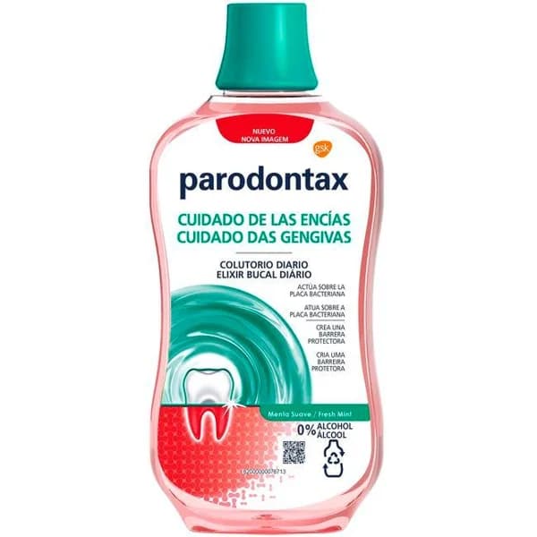 Enjuague bucal menta fresca PARODONTAX, botella 500 ml - 1 ud - Imagen del producto en Findit