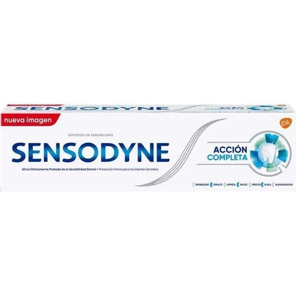 Dentífrico acción completa SENSODYNE, tubo 75 cl - 0.75 l - Imagen del producto en Findit